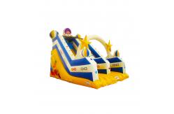 China Double Stitching Inflatable Slides With Space Theme For Children Playgrounds supplier