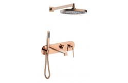 China Concealed Brass Shower Faucet System with Headshower and Hand Shower Complete Set supplier