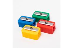 China PS Basic 8mm Plastic Rectangle Pencil Sharpener Mn Steel supplier