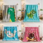 100 Polyester Fleece Throw Blankets Machine Weaved For Living Room for sale