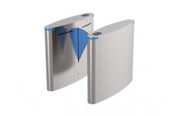 China AC100V Automatic Flap Barrier Turnstile 10mm Acrylic Face Recognition 100W supplier