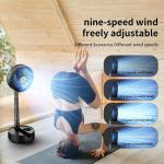 Socool Fan 20000mAh Portable Fan Adjustable Foldable Table Fan Super Quiet 9 Speed Levels Remote Control Indoor/Outdoor Camping for sale