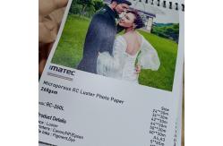 China Imatec 240gsm RC Luster Photo Paper For Large Format Printing supplier