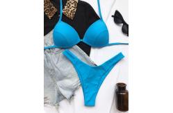 China Durable Swimming Suits Bikini Special Fabric Underwire Bathing Suits Split Tight supplier