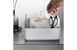 China Customized PS Wood Plastic Tissue Box Holder For Car Dashboard supplier