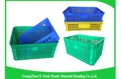 China 50.4L HDPE Plastic Food Crates / scratch proof stackable plastic storage bins supplier