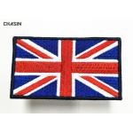 2.5 Tall Embroidery UK Flag Military Style Patches Iron On Backing for sale