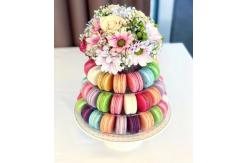 China Small 4 Tier Portable Plastic Macaron Packaging 25cm Plastic Macaron Tower supplier