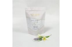 China skincare packaging bag/hologram foil stand up bath salt packaging with window supplier