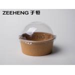 ZEEHENG Kraft Paper Ice Cream Cup With Dome Lids 6oz for sale