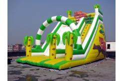 China Inflatble Slide / inflatable rainbo slide with palm tree 0.55mm PVC Tarpaulin supplier
