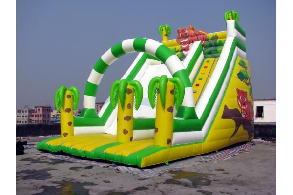 Inflatble Slide / inflatable rainbo slide with palm tree 0.55mm PVC Tarpaulin