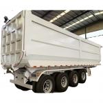Chinese good quality manufacture Tri axle Heavy Duty Load 60--80T Side Hydraulic Dump Tipper Truck Rear Dumper Semi Trailer for sale