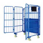 Light Duty Electroplated Steel Q235 Folding Roll Cage Containers for sale
