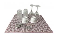 China Customized Pattern Microfiber Dish Drying Mat For Kitchen Counter Mat supplier