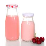 Custom Printed Recycled Glass Milk Bottles 1l Clear Transparent for sale