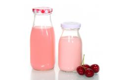 China Custom Printed Recycled Glass Milk Bottles 1l Clear Transparent supplier