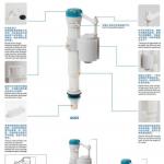 Sanitary Ware Bathroom Flush Tank Fitting Mechanism Dual Flush Valve For Toilet for sale