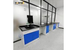 China Steel-wooden Lab Wall Bench Modern Design For Customizable Laboratories supplier