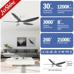 Plastic Blade 52 Inch LED Ceiling Fan With LED Light APP Control