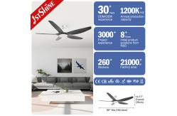 China Plastic Blade 52 Inch LED Ceiling Fan With LED Light APP Control supplier