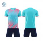Breathable Mesh Dynamic Soccer Kits Custom Team Logo Bold Stripes for Ultimate Style for sale