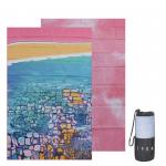 Xlarge Sand Free Packable Surf Microfiber Beach Towel With Mesh Bag