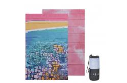 China Xlarge Sand Free Packable Surf Microfiber Beach Towel With Mesh Bag supplier