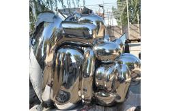 China 3M High Mirror Polished Stainless Steel Falling Stone Artwork supplier