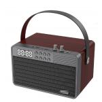 Supports Bluetooth AUX TF Card U Disk FM Radio Wireless Microphone Wooden ABS Iron Mesh Material 2400mAh Battery for sale