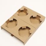 Customized Printable Bakery Packaging Box Disposable Rectangle Paper Cup Pad for sale