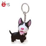 Ens Dog Shaped 3D PVC Keychain Plastic non phthalate Material