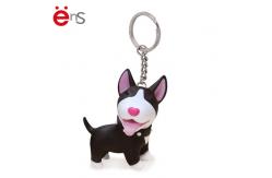 China Ens Dog Shaped 3D PVC Keychain Plastic non phthalate Material supplier