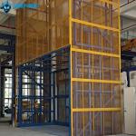 Customized Outer Yellow Protective Net  5 m Warehouse Loading Heavy Freight Cargo Elevator Steel Indoor Hydraulic Lifts for sale