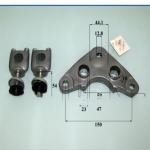 Steel Motorcycle Steering For Ax100 501-600mm Width Fork Tee Steel Fork Upper for sale