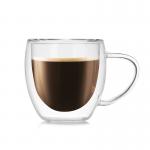 Lightweight Double Glazed Coffee Cups , Dishwasher Safe Pyrex Coffee Cups