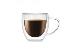 China Lightweight Double Glazed Coffee Cups , Dishwasher Safe Pyrex Coffee Cups supplier