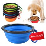 Collapsible Travel Dog Bowl Top Seller Foldable Silicone for Pet Owners on the Move for sale