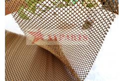 China Installtion System Gold Aluminum Mesh Curtain supplier