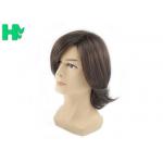 Mens Short Hair Wig Machine Made Tangle Free , Mens Wigs Human Hair for sale