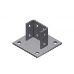 Manufacturer Electrical Zinc Custom Size Channel Post Base for sale