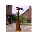 Out Door Garden Art Sculpture Corten Steel Decorative Square Long Life for sale