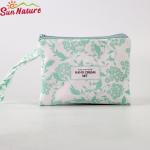 Recycled Canvas Cotton Fabric RPET Gift Packaging Zipper Bag For Beauty Brand for sale