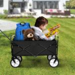 Outdoor Foldable Wagon Cart 105cm Folding Wagon Heavy Duty For Garden Tool Set for sale