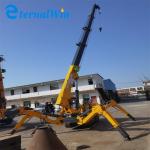 Yellow Spider Crawler Crane 1.2 Ton Electric and Diesel Power Spider Crane for sale
