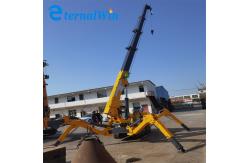 China Yellow Spider Crawler Crane 1.2 Ton Electric and Diesel Power Spider Crane supplier