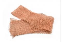 China ODM Knitted Copper Wire Mesh Roll 50mm Width irregula Hole supplier