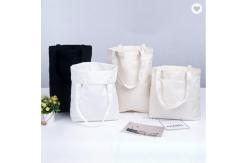 China 2022 Customized Totes With Logo Black Cotton Canvas Grocery Bags 230gsm supplier