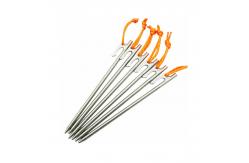 China 200mm 220mm 260mm Titanium Tent Stake Titanium Shepherd Hook Stakes supplier