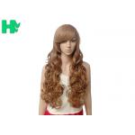 Synthetic Natural Hairline Lace Front Wigs 68 CM Length Non Flammable for sale